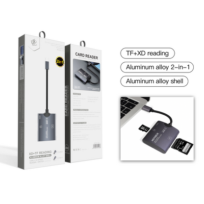 WEPOBOX USB Card Readers, USB 3.0, Dual TF And SD card, Compatible With Computers And Mobile Phones